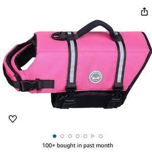 Pink Dog Life Jacket Size Large